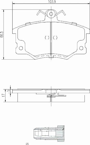 A.Z. Meisterteile AZMT-44-022-1283 - Kit de plaquettes de frein, frein à disque cwaw.fr