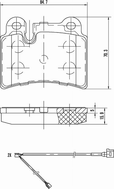 A.Z. Meisterteile AZMT-44-022-1238 - Kit de plaquettes de frein, frein à disque cwaw.fr