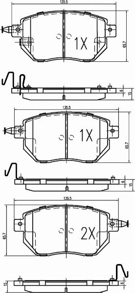 A.Z. Meisterteile AZMT-44-022-1220 - Kit de plaquettes de frein, frein à disque cwaw.fr