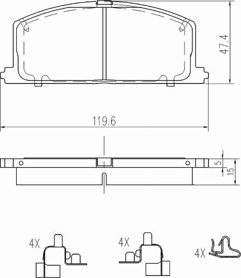 A.Z. Meisterteile AZMT-44-022-1277 - Kit de plaquettes de frein, frein à disque cwaw.fr