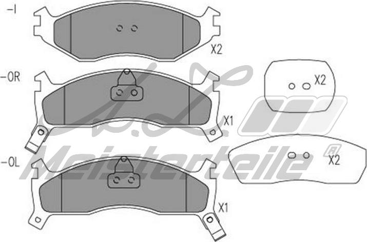 A.Z. Meisterteile AZMT-44-022-1799 - Kit de plaquettes de frein, frein à disque cwaw.fr