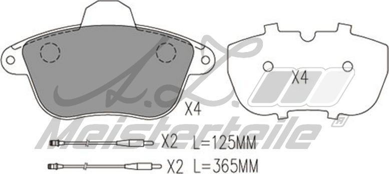 A.Z. Meisterteile AZMT-44-022-1793 - Kit de plaquettes de frein, frein à disque cwaw.fr