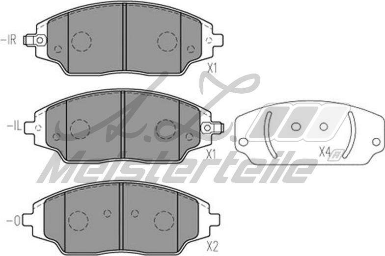 A.Z. Meisterteile AZMT-44-022-1740 - Kit de plaquettes de frein, frein à disque cwaw.fr