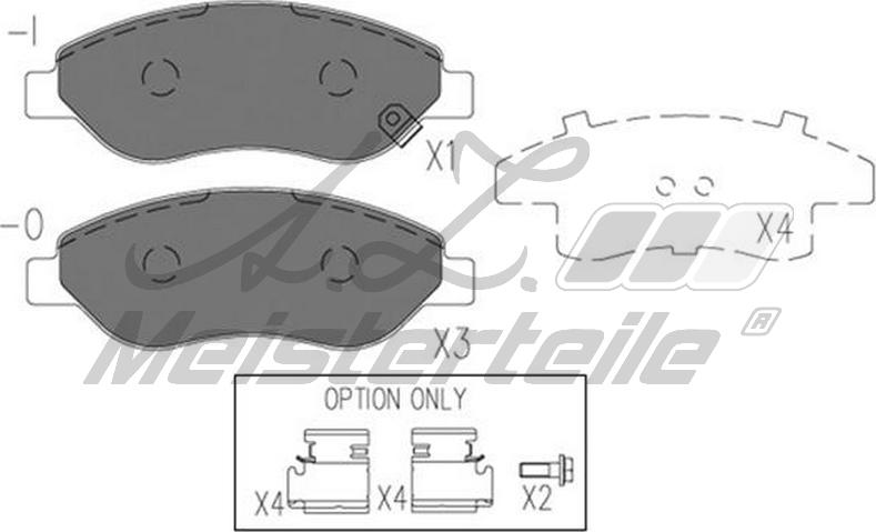 A.Z. Meisterteile AZMT-44-022-1747 - Kit de plaquettes de frein, frein à disque cwaw.fr