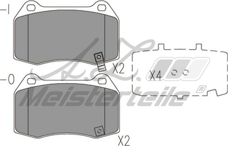 A.Z. Meisterteile AZMT-44-022-1752 - Kit de plaquettes de frein, frein à disque cwaw.fr