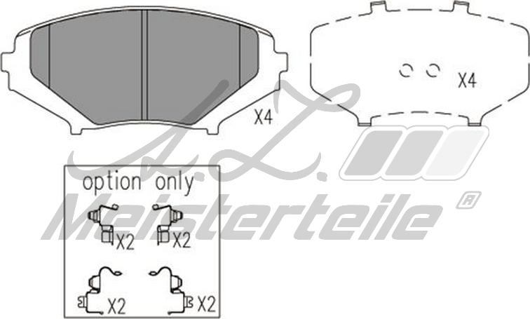 A.Z. Meisterteile AZMT-44-022-1757 - Kit de plaquettes de frein, frein à disque cwaw.fr