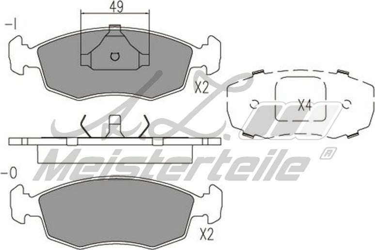 A.Z. Meisterteile AZMT-44-022-1765 - Kit de plaquettes de frein, frein à disque cwaw.fr