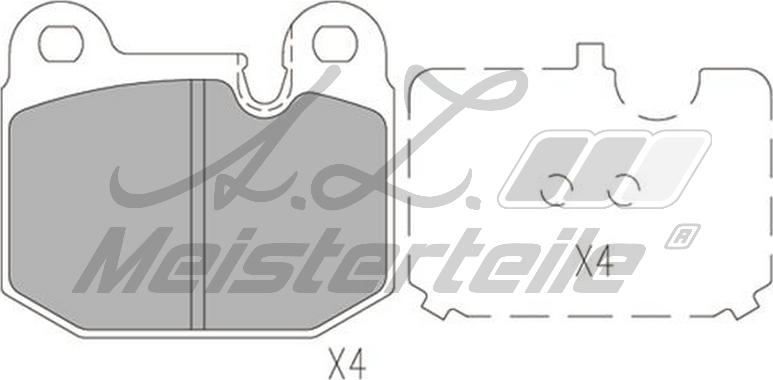 A.Z. Meisterteile AZMT-44-022-1705 - Kit de plaquettes de frein, frein à disque cwaw.fr