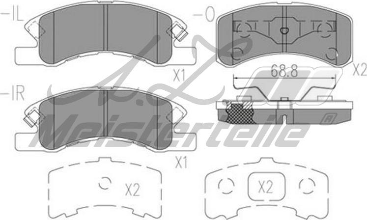 A.Z. Meisterteile AZMT-44-022-1703 - Kit de plaquettes de frein, frein à disque cwaw.fr