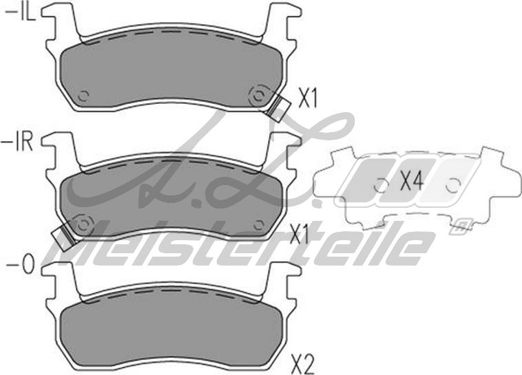 A.Z. Meisterteile AZMT-44-022-1715 - Kit de plaquettes de frein, frein à disque cwaw.fr