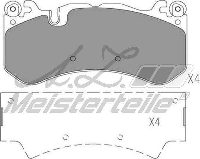 A.Z. Meisterteile AZMT-44-022-1783 - Kit de plaquettes de frein, frein à disque cwaw.fr