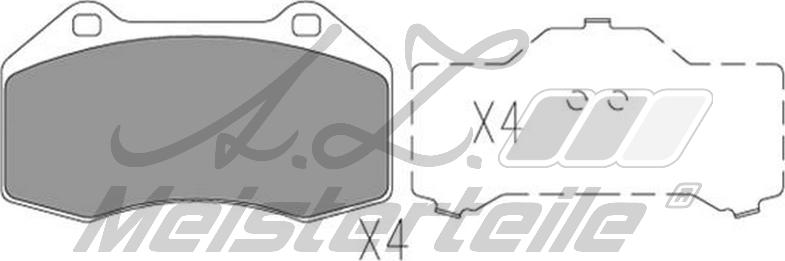 A.Z. Meisterteile AZMT-44-022-1734 - Kit de plaquettes de frein, frein à disque cwaw.fr