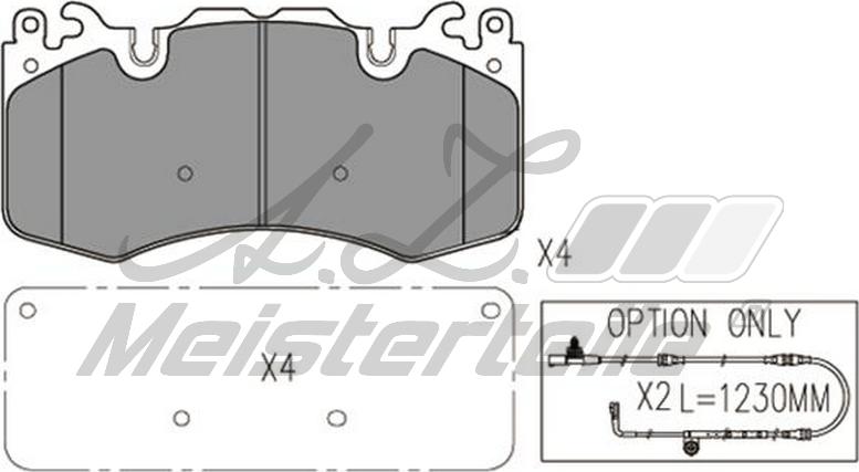 A.Z. Meisterteile AZMT-44-022-1736 - Kit de plaquettes de frein, frein à disque cwaw.fr