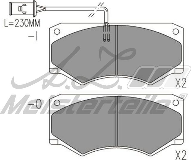 A.Z. Meisterteile AZMT-44-022-1738 - Kit de plaquettes de frein, frein à disque cwaw.fr