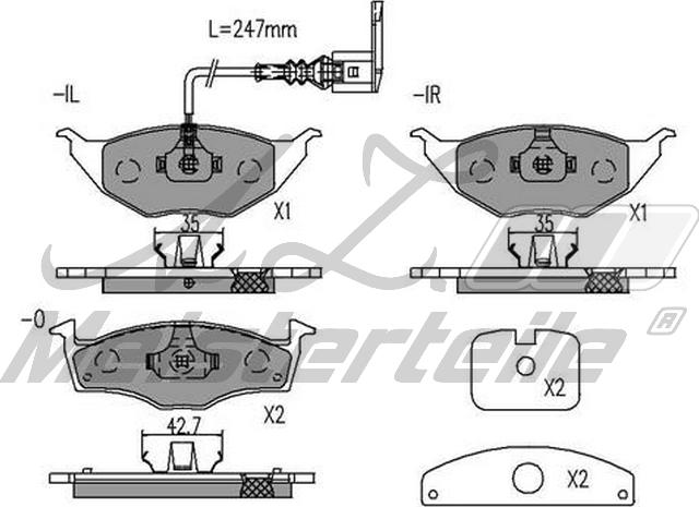 A.Z. Meisterteile AZMT-44-022-1732 - Kit de plaquettes de frein, frein à disque cwaw.fr