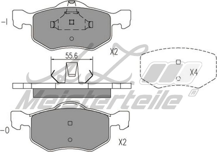 A.Z. Meisterteile AZMT-44-022-1726 - Kit de plaquettes de frein, frein à disque cwaw.fr