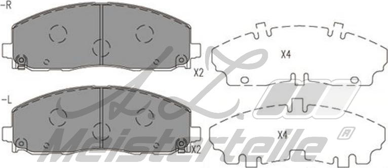 A.Z. Meisterteile AZMT-44-022-1771 - Kit de plaquettes de frein, frein à disque cwaw.fr