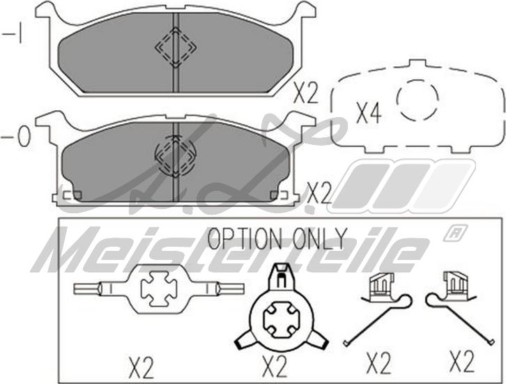 A.Z. Meisterteile AZMT-44-022-1773 - Kit de plaquettes de frein, frein à disque cwaw.fr