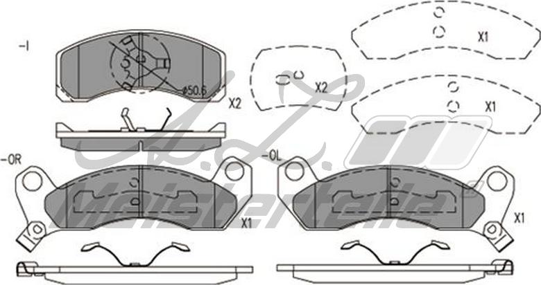 A.Z. Meisterteile AZMT-44-022-2499 - Kit de plaquettes de frein, frein à disque cwaw.fr