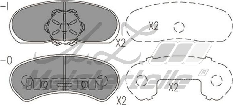 A.Z. Meisterteile AZMT-44-022-2494 - Kit de plaquettes de frein, frein à disque cwaw.fr