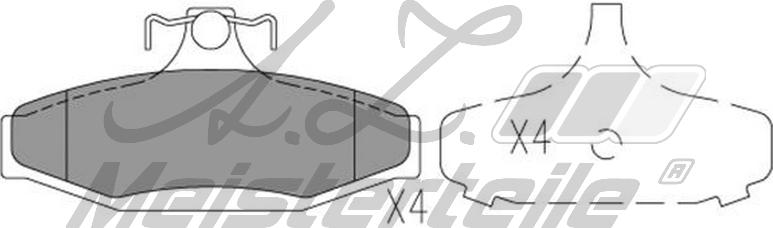 A.Z. Meisterteile AZMT-44-022-2495 - Kit de plaquettes de frein, frein à disque cwaw.fr