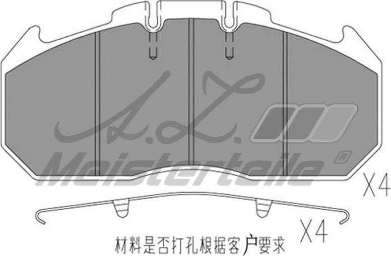 A.Z. Meisterteile AZMT-44-022-2447 - Kit de plaquettes de frein, frein à disque cwaw.fr