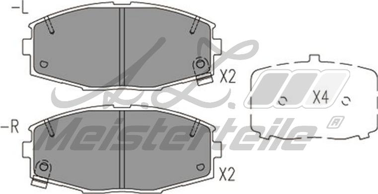 A.Z. Meisterteile AZMT-44-022-2465 - Kit de plaquettes de frein, frein à disque cwaw.fr