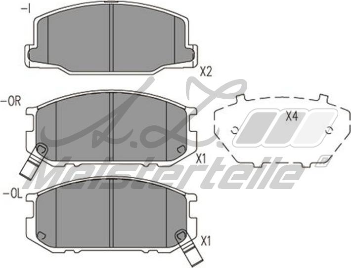 A.Z. Meisterteile AZMT-44-022-2402 - Kit de plaquettes de frein, frein à disque cwaw.fr