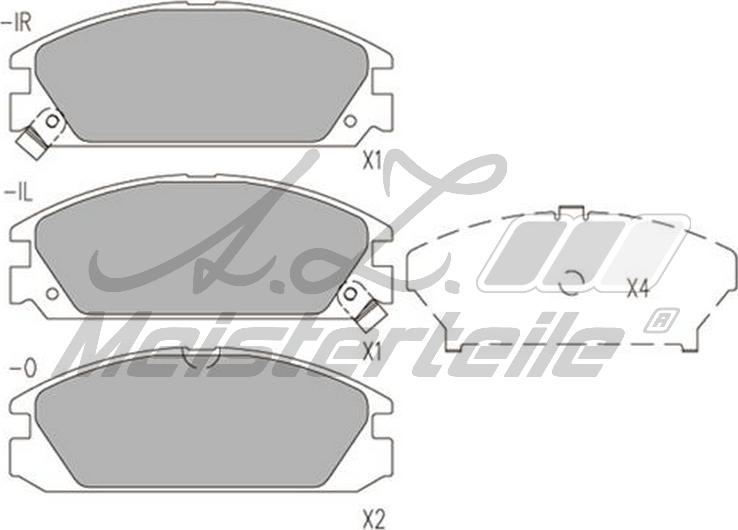 A.Z. Meisterteile AZMT-44-022-2416 - Kit de plaquettes de frein, frein à disque cwaw.fr