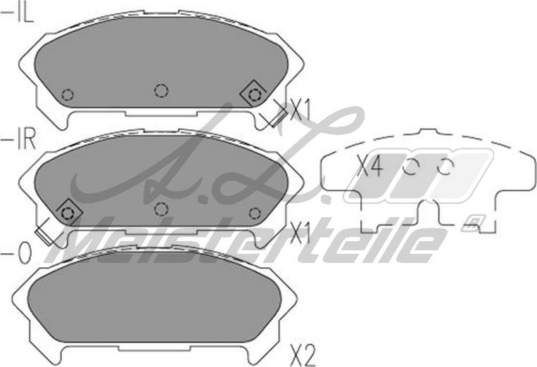 A.Z. Meisterteile AZMT-44-022-2489 - Kit de plaquettes de frein, frein à disque cwaw.fr