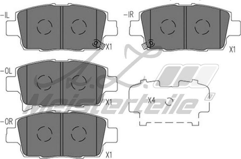 A.Z. Meisterteile AZMT-44-022-2481 - Kit de plaquettes de frein, frein à disque cwaw.fr