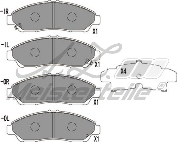 A.Z. Meisterteile AZMT-44-022-2487 - Kit de plaquettes de frein, frein à disque cwaw.fr