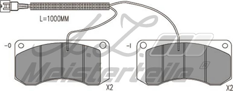 A.Z. Meisterteile AZMT-44-022-2439 - Kit de plaquettes de frein, frein à disque cwaw.fr