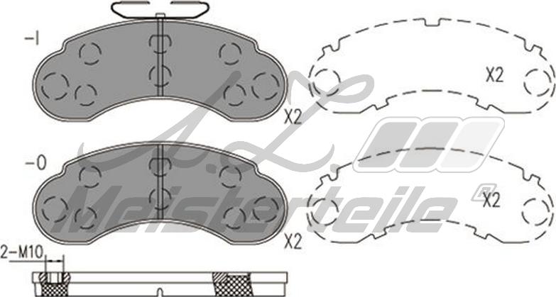 A.Z. Meisterteile AZMT-44-022-2420 - Kit de plaquettes de frein, frein à disque cwaw.fr