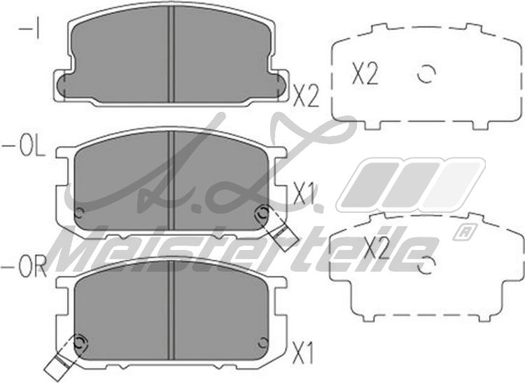 A.Z. Meisterteile AZMT-44-022-2421 - Kit de plaquettes de frein, frein à disque cwaw.fr