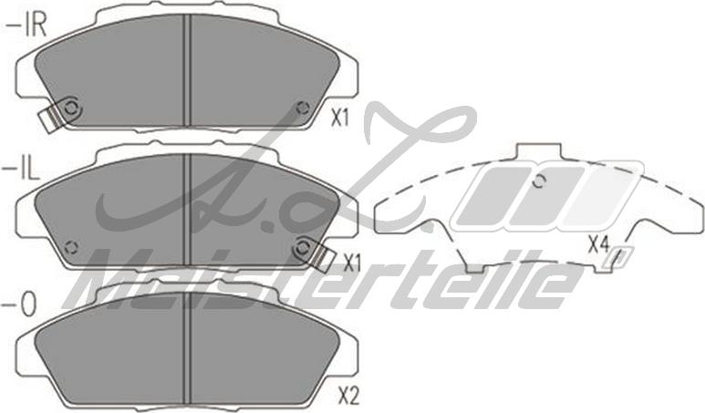 A.Z. Meisterteile AZMT-44-022-2428 - Kit de plaquettes de frein, frein à disque cwaw.fr