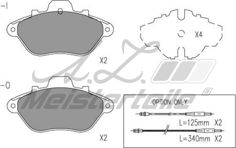 A.Z. Meisterteile AZMT-44-022-2422 - Kit de plaquettes de frein, frein à disque cwaw.fr