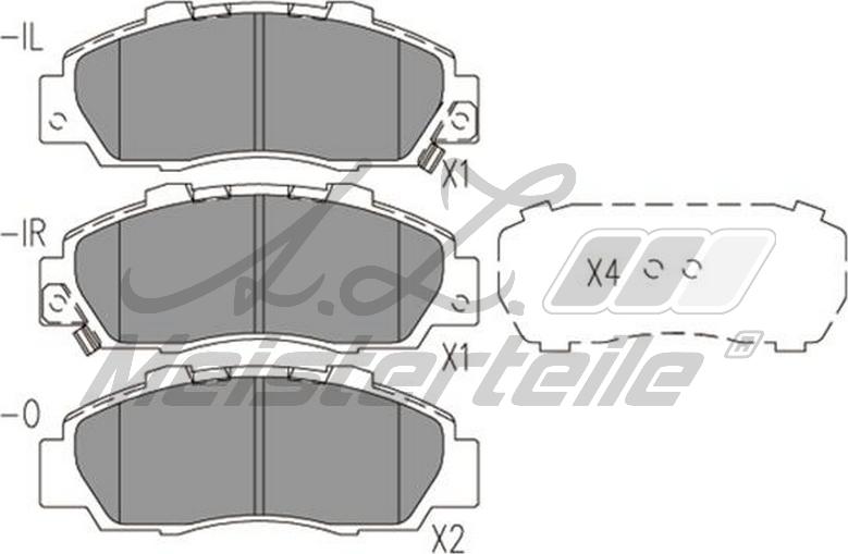 A.Z. Meisterteile AZMT-44-022-2427 - Kit de plaquettes de frein, frein à disque cwaw.fr