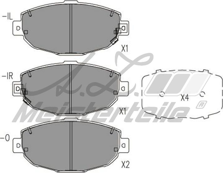 A.Z. Meisterteile AZMT-44-022-2475 - Kit de plaquettes de frein, frein à disque cwaw.fr