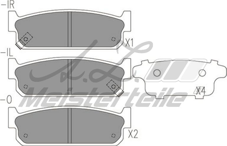 A.Z. Meisterteile AZMT-44-022-2476 - Kit de plaquettes de frein, frein à disque cwaw.fr