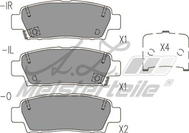 A.Z. Meisterteile AZMT-44-022-2477 - Kit de plaquettes de frein, frein à disque cwaw.fr