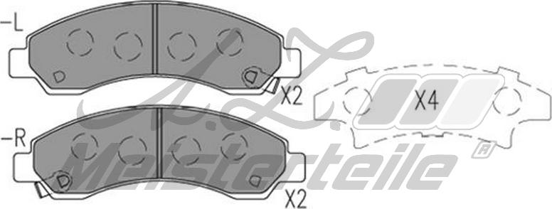 A.Z. Meisterteile AZMT-44-022-2542 - Kit de plaquettes de frein, frein à disque cwaw.fr