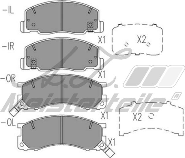 A.Z. Meisterteile AZMT-44-022-2566 - Kit de plaquettes de frein, frein à disque cwaw.fr