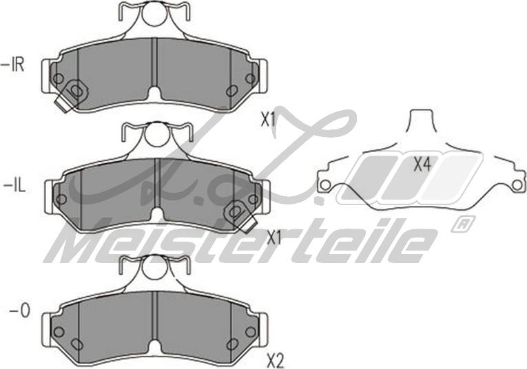 A.Z. Meisterteile AZMT-44-022-2509 - Kit de plaquettes de frein, frein à disque cwaw.fr