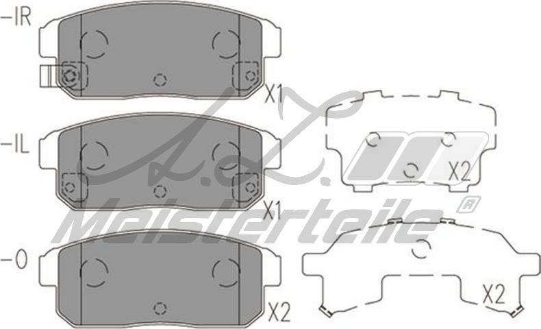 A.Z. Meisterteile AZMT-44-022-2504 - Kit de plaquettes de frein, frein à disque cwaw.fr