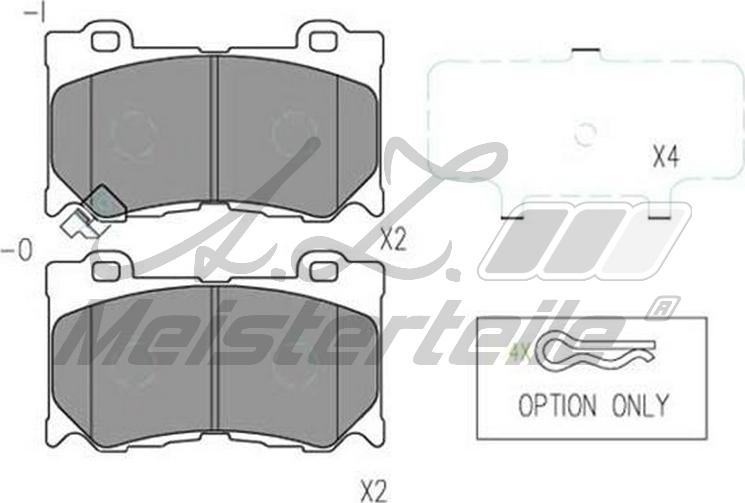 A.Z. Meisterteile AZMT-44-022-2518 - Kit de plaquettes de frein, frein à disque cwaw.fr