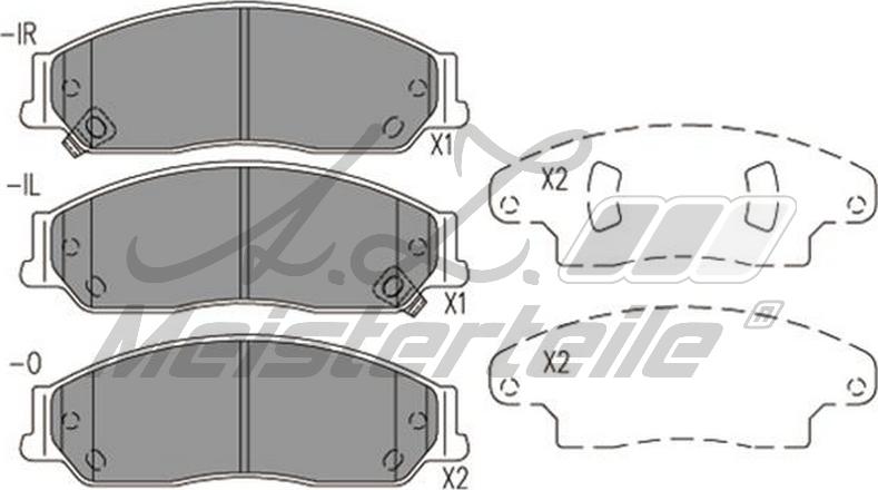 A.Z. Meisterteile AZMT-44-022-2512 - Kit de plaquettes de frein, frein à disque cwaw.fr