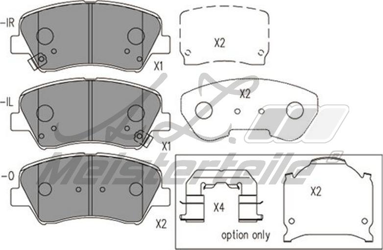 A.Z. Meisterteile AZMT-44-022-2586 - Kit de plaquettes de frein, frein à disque cwaw.fr