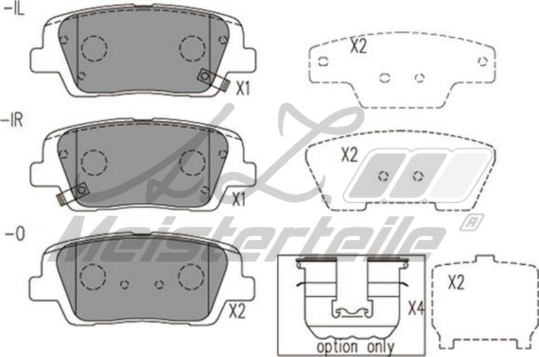 A.Z. Meisterteile AZMT-44-022-2583 - Kit de plaquettes de frein, frein à disque cwaw.fr