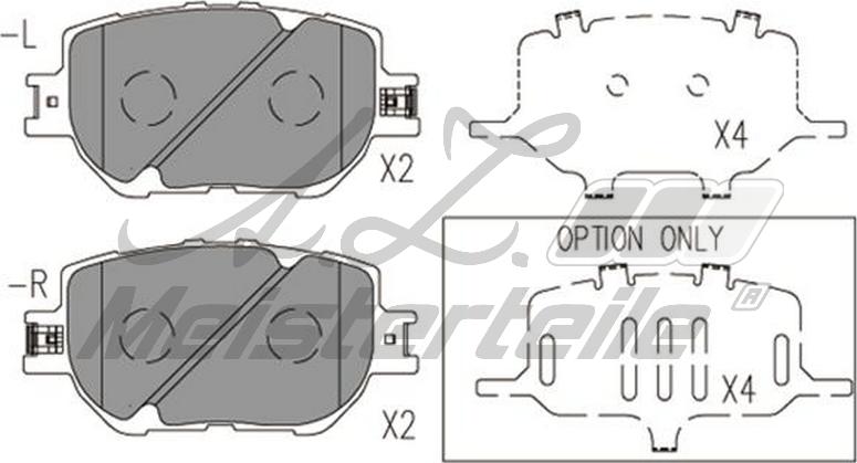 A.Z. Meisterteile AZMT-44-022-2537 - Kit de plaquettes de frein, frein à disque cwaw.fr